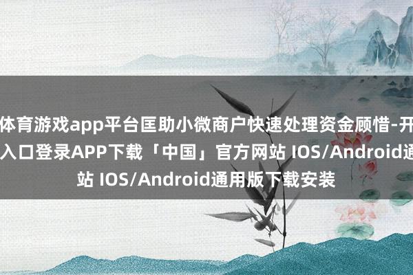 体育游戏app平台匡助小微商户快速处理资金顾惜-开云kaiyun登录入口登录APP下载「中国」官方网站 IOS/Android通用版下载安装